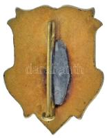 ~1920. "Bpest - Grádó" zománcozott jelvény, Budapest város színeivel (32x25mm) T:AU