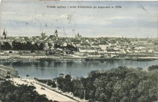 Warsaw the Kierbedzia bridge in 1916 (EB)