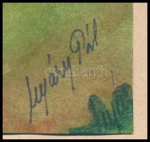 Nyáregyházi báró Nyáry Pál (?-?): Erdőszéle. Akvarell, papír. Jelezve jobbra lent. Kartonra kasírozv...