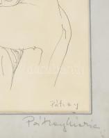 Pátzay Mária (1944-2017): Elmúlás. Tus, papír. Jelezve jobbra lent. Üvegezett fakeretben. 22x16 cm