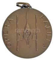 Olaszország 1932. "VI. Budapesti Sétahajózás / Opera Balilla" bronz emlékérem mellszalag n...