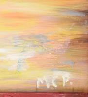 MCP jelzéssel: Vitorlások. Olaj, farost. 35x25 cm. Fakeretben