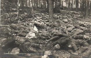 Military WWI Defeated Russian troops around Skrobowa, Poland photo