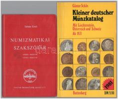 4db-os numizmatikai irodalom tétel, benne: Leányfalusi Károly - Nagy Ádám: Magyarország Fémpénzei 19...