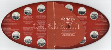 Kanada 1999. 25c (13xklf) "Millennium" szett díszkiadásban T:UNC Canada 1999. 25 Cents (13...