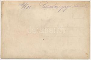 1916 Podmelec, Bahnhof / railway station, locomotive, train. photo (fl)