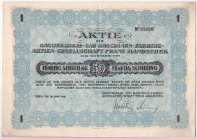 Ausztria / Bécs 1926. "Gaswerksbau- und Maschinen-Fabriks-Aktien-Gesellschaft Franz Manoschek (...