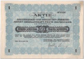 Ausztria / Bécs 1926. "Gaswerksbau- und Maschinen-Fabriks-Aktien-Gesellschaft Franz Manoschek (...