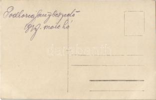 1917 Pidhirtsi, Podhorce; pénzbeszedő, első világháborús koldus / WWI beggar. photo (EK)