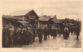 Suwalki German soldiers shopping in Suwalki Tobacco and Eatables