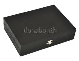 6 személyes utazó szett, 6 db kanál és 6 db villa. Antik ezüstözött orosz evőeszköz szett dobozában