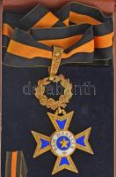 Portugália 1976. (~2010.) "Polgári Érdemrend Tiszti Keresztje" jelzett, részben aranyozott...