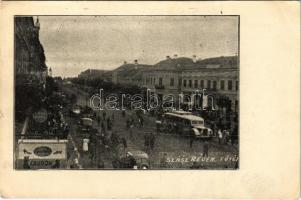 1940 Szászrégen, Reghin; Fő tér, bevonulás / entry of the Hungarian troops, main square + "1940 Szászrégen visszatért" So. Stpl. (r)