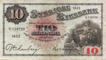 Svédország 1933. 10K T:III