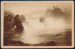 1890 Rheintall, festmény nyomán készült fotó, Carl Koch műterméből, 10,5×16,5 cm