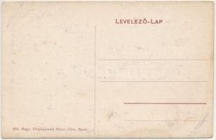 Budapest II. Élő Ferenc fűszer és csemege kereskedése, üzlet belső a személyzettel, saját kiadása. M...