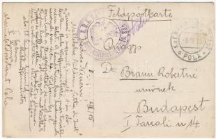 1915 A Pola felett lelőtt Citta di Jesi olasz léghajó maradványai, osztrák-magyar haditengerészet / ...