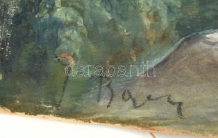 Olvashatatlan jelzéssel: Hegyek között. Akvarell, papír. kartonra kasírozva. 29,5x41,5 cm