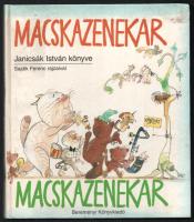 Janicsák István: Macskazenekar. Bp., 1998., Bereményi. Sajdik Ferenc rajzaival illusztrált. Kiadói kartonált papírkötés, kissé kopott, kissé foltos borítóval.