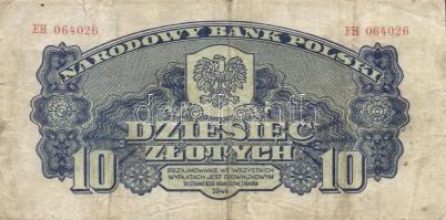 Lengyelország 1944. 2Zl "V.H." (2x) + 5Zl "V.H." + 10Zl "V.H." + 100Zl...