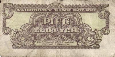 Lengyelország 1944. 2Zl "V.H." (2x) + 5Zl "V.H." + 10Zl "V.H." + 100Zl...