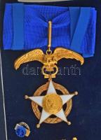 Chile 1929. (~2010.) "Polgári Érdemrend Tiszti Nagykeresztje" jelzetlen, aranyozott, zomán...