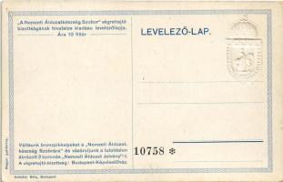 Nemzeti Áldozatkészség Szobor segélylap / WWI Austro-Hungarian K.u.K. military charity fund, golden ...