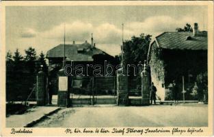 1937 Budakeszi, M. kir. honvéd és közrendészeti József főherceg szanatórium, főkapu bejárata (fl)