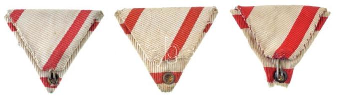 1908. "Katonai Jubileumi Kereszt" kitüntetéshez tartozó mellszalag (3x)