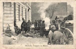 Mlawa with German troops (small tear EB)