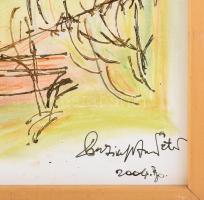 Rubint Ávrahám Péter (1958-): Az ami megismételhetetlen, 2004. Vegyes technika, karton, jelezve jobb...