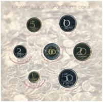 2008. 1Ft-100Ft (7xklf) "Búcsú az egy- és kétforintostól" forgalmi sor szettben T:PP Adamo...