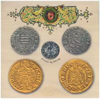 2008. 1Ft-100Ft (7xklf) + Mátyás denár Ag fantáziaverete (10g/0.999/27mm) "Reneszánsz emlékév&q...