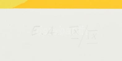 Fehér László (1953-): Hídnál, 2020. Szitanyomat, papír, jelzett, művészpéldány E.A. IX./X. számozáss...