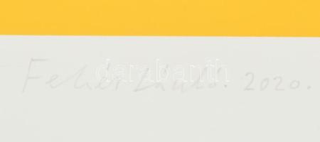 Fehér László (1953-): Hídnál, 2020. Szitanyomat, papír, jelzett, művészpéldány E.A. IX./X. számozáss...