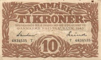 Dánia 1943. 10K "T" T:II-/III