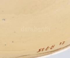 Art nouveau fajansz lámpabúra. Jelzés nélkül, kopással, d: 16 cm, m: 13 cm