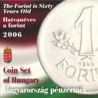 2006. 1Ft-100Ft (7xklf) forgalmi sor szettben + 1946. 1Ft Ag "Hatvanéves a Forint" utánveret T:PP patina Adamo FO40.4