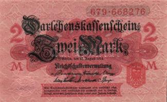 Német Birodalom / Császárság 1914. 2M (4x) alapnyomattal, piros pecséttel T:I