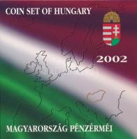 2002. 1Ft-100Ft (7xklf) + 100Ft "Kossuth" forgalmi sor szettben T:BU kis patina, belső tok ragasztása részben elengedett Adamo FO35