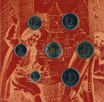 2001. 1Ft-100Ft (7xklf) forgalmi sor dísztokban, "Magyarország pénzérméi" sorozat, belső t...