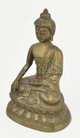 Sákjamuni Buddha. Kína, XX. sz. második fele, bronz, alján lezárt, hiányos, m: 15 cm