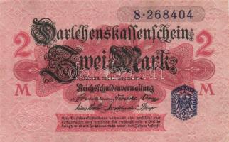 Német Birodalom / Császárság 1914. 2M (3x) kék pecséttel T:I,I-