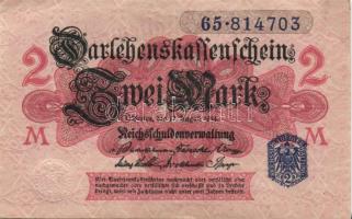 Német Birodalom / Császárság 1914. 2M (3x) kék pecséttel T:I,I-