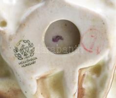 Hollóházi osztriga ékszeres tálka. Jelzett, hibátlan, 19,5x11 cm