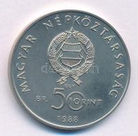 1988. 50Ft Cu-Ni "Világ Vadvédelmi Alap - Kékvércse" T:BU Adamo EM101