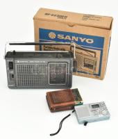 3 darab rádió, közte Sanyo, vegyes méret és állapot