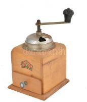 Régi német kávédaráló. Jelzett, kopással, m: 21 cm