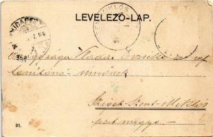 1905 Hortobágy, gulyásbojtárok sziesztája a kútnál, magyar folklór. Eperjesy István kiadása (fl)