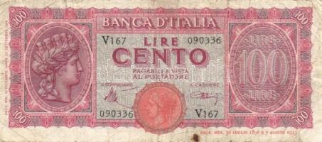 Olaszország/Átmeneti kormány 1944. 100L (2x) T:III